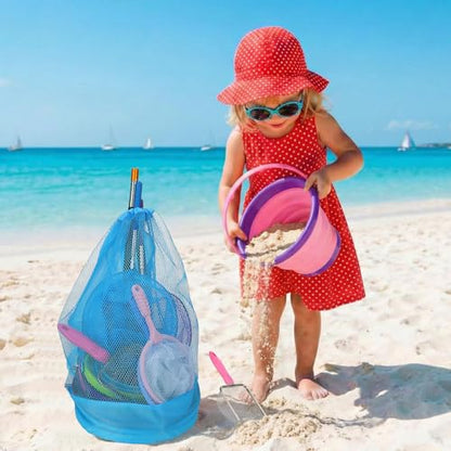 2 Pack Telescopic Kids Fishing Net with Handle, 2 Collapsible Bucket Sand Pail, Stainless Steel Foldable Fishing Net Small Fishing Butterfly Bug Net Beach Shovel with Storage Bag - color: Green Pink Purple Blue