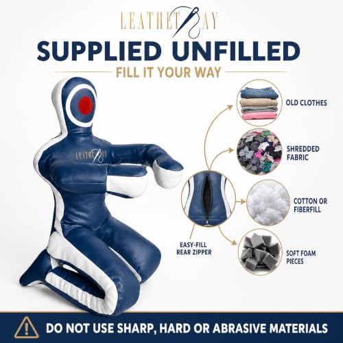 Jiu Jitsu Judo Punching Bag Grappling Dummy Blue -Unfilled - size: 70 inches (6 ft)