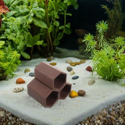 OUNONA Aquarium Shrimp Hideout Cave Spawning Tube Pottery Breeding Habitat Fish Tank Shelter Ornament for Shrimp Breeding and Hiding
