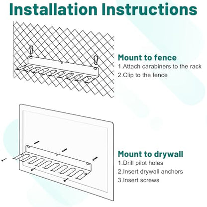 2 PCS Baseball Bat Rack, Holds 16 Bats - size: 2 PCS