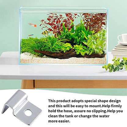 Suxgumoe Aquarium Cover Clips, 4 Pcs 6mm / 8mm / 10mm / 12mm Stainless Steel Fish Tank Glass Cover Clip Support Holder Universal Lid Clips for Rimless Aquariums (12mm)