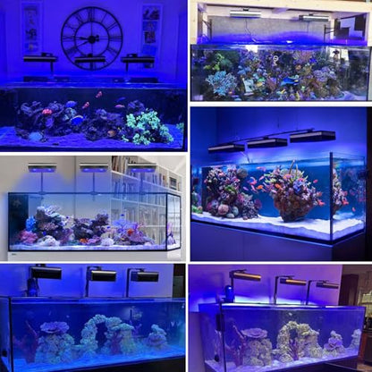 2PCS RL180 WiFi Full Spectrum Marine Led Lights with Arm Kit, Reef Aquarium Led Lighting 120CM-150CM Marine Reef Aquarium Fish Tank - size: 2 Light with Arm kit
