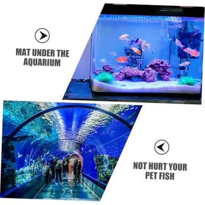 2pcs Thickened Shockproof Aquarium Mat Non-Skid Fish Tank Bottom Pad Cushion for Home Use Thick Design to Protect Fish Tank Integrity