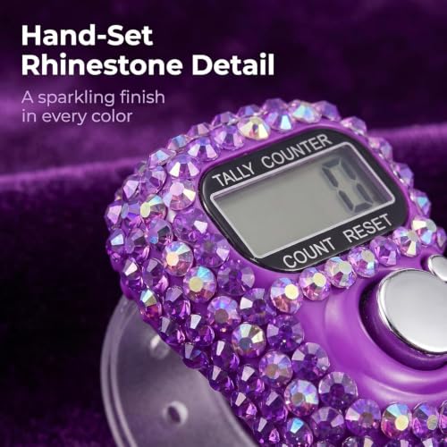 Electronic Tally Counter with Display, Resettable Portable Electronic Finger Counter for Golf, Track and Field, Lap Counting - color: Pink