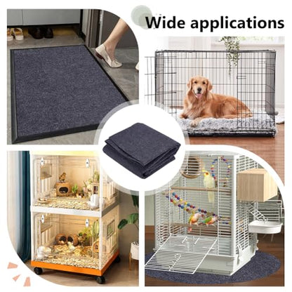 OLYCRAFT 50x47.6 Inch Large Felt Bird Cage Mat 2mm Thick Absorbent Felt Surface with Non-Slip Backing Durable Under Cage Mat Waterproof Under Cages Liner for Birds Reptiles Small Pets Ferret Habitats