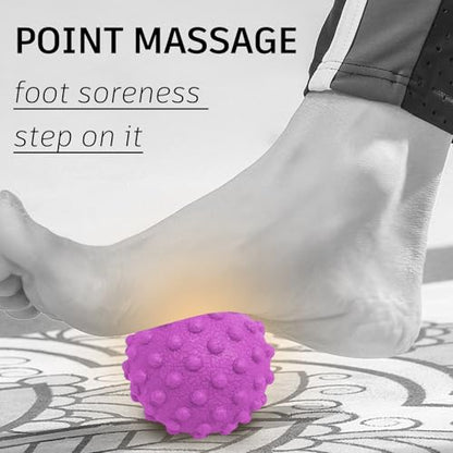 NGT new guide steps Fascia Ball, TPR Massage Ball Suitable for Relaxing Muscles, Restoring Fascia, and Improving Body Condition for All Parts of the Body. (Purple) - color: Purple