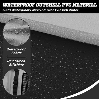 Insulated Fish Cooler Kill Bag with Flat Bottom-25x17.5 40x16 60x20Inches Waterproof Fishing tackle Kill Cooler Bag - color: Light Grey-60x20x10