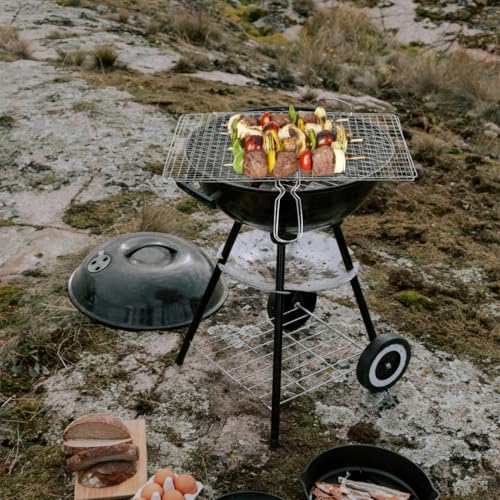 Toddmomy Stainless Steel Grill Basket Fish Kebab Clamp Bbq Net for Grilling Tongs for Grilling Barbecue Tool Picnic Equipment
