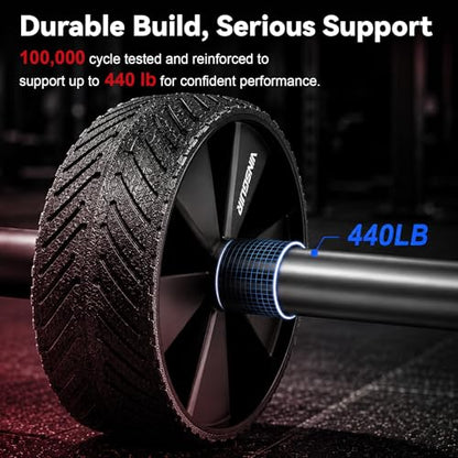 Ab Roller Wheel for Home Gym, Core Strength Workout Equipment for Men Women