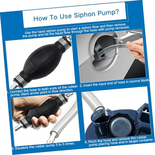 Levemolo Manual Siphon Pump Water Suction Hose Set, Vehicle Guide Oil Tube for Gasoline Diesel Transfer, Multipurpose Liquid Extractor for Car and Home Use