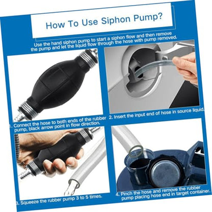 Levemolo Manual Siphon Pump Water Suction Hose Set, Vehicle Guide Oil Tube for Gasoline Diesel Transfer, Multipurpose Liquid Extractor for Car and Home Use