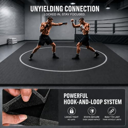 Professional Flexi-Roll Wrestling Mat – High-Density Shock Absorption for BJJ, Judo, MMA & Jiu Jitsu – Portable 1.2-Inch Thick Home Gym Training Flooring for Martial Arts & Yoga - size: 10*10ft-NEW