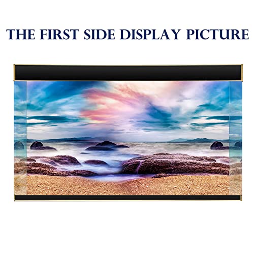 ELEBOX Fish Tank Background Aquatic Plant Reef Beach Aquarium Wallpaper Background Double Sides Background Poster - color: L