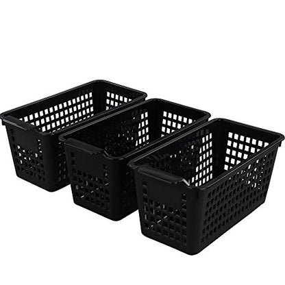 Begale Plastic Storage Trays Basket for Kitchen, Bathroom Organizer, Set of 6