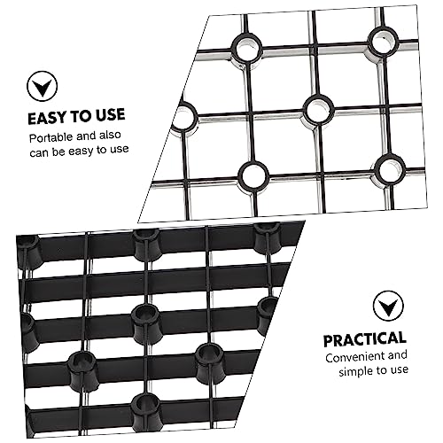 2pcs Aquarium Fish Tank Divider Trays Plastic Egg Crate Tray Grid Bottom Board Fish Separator 26x17.5x0.5CM Black - color: Black