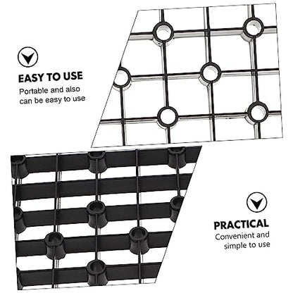 2pcs Aquarium Fish Tank Divider Trays Plastic Egg Crate Tray Grid Bottom Board Fish Separator 26x17.5x0.5CM Black - color: Black