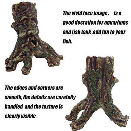 Large Aquarium Driftwood Decaying Trunk Terrarium Resin Hollow Tree Root Log Ornament Decoration Fish Tank Hideouts Climbing Habitat Accessories for Bearded Dragon Snake Chameleon Reptile