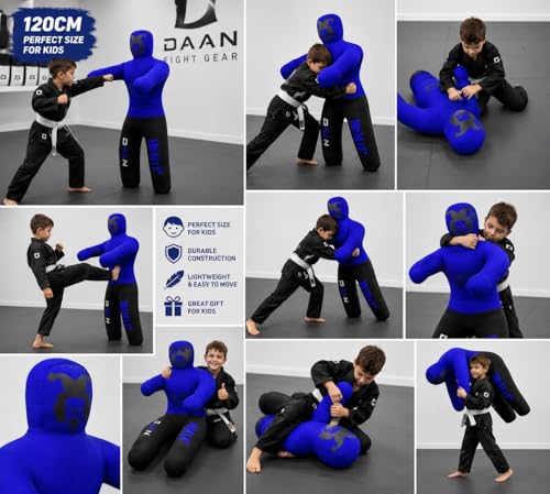 DAAN Kids Grappling Dummy for MMA, Jiu Jitsu, Boxing, Karate & Wrestling Training – Tackle Dummy for Kids Martial Arts Practice