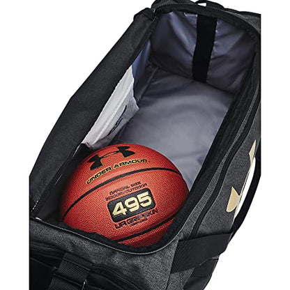 Under Armour Undeniable 5.0 Duffle - color: Black Medium Heather (002)/Metallic Gold, size: Medium (58L)