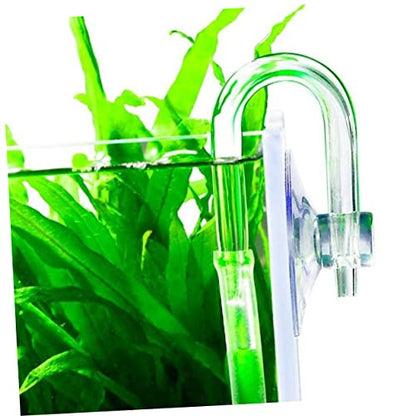 DECHOUS U Shaped Diffuser Connector Tube for Aquarium Glass Regulator Accessory for Fish Tank Practical Replacement for Injection Systems