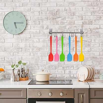 16 Piece 11 Inch Silicone Spatula Set Rubber Spatula Heat Resistant Seamless One Piece Design Non-stick Flexible Scrapers Baking Mixing Tool Dishwasher Safe, 6 Colors