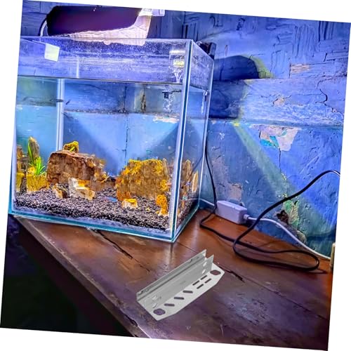 SUPVOX Fish Tank Tool Holder Stainless Steel Aquarium Maintenance Organizer Scissors and Tweezers for Fish Tank Cleaning and Aquatic Plant Care