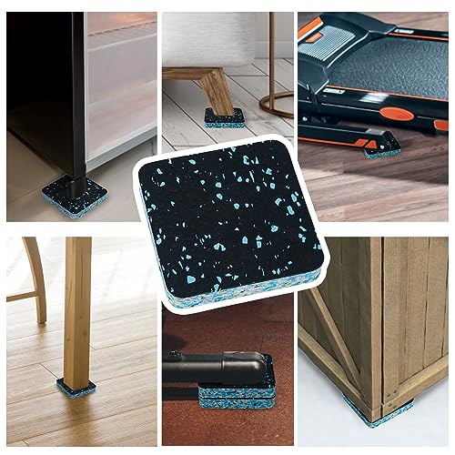 Luwint Treadmill Mat Pads, Rubber Foam Padding, Sound Isolation, Anti Vibration, Shock Absorbing, Noise Reduction Floor Protection Sheets for Treadmill, Washer Machine, Exercise Equipment - color: 4 Pcs