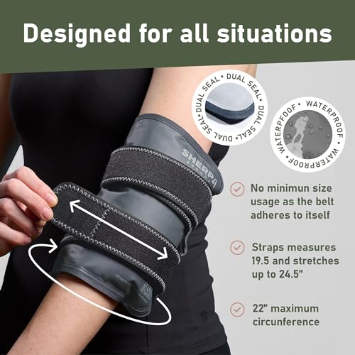 Medium Gel Ice Pack Wrap with Straps, Stretchable 8" x 23" | Hot and cold gel ice pack for pain relief, tennis elbow, ankle, foot & hand, iwith straps hold pack securely in place, grey - size: Medium, style: Grey
