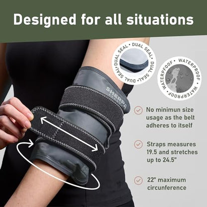Medium Gel Ice Pack Wrap with Straps, Stretchable 8" x 23" | Hot and cold gel ice pack for pain relief, tennis elbow, ankle, foot & hand, iwith straps hold pack securely in place, grey - size: Medium, style: Grey