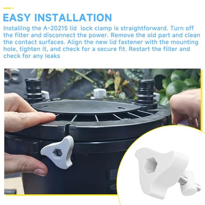 6PCS A20215 Canister Filter Lid Fastener Locking Nut Compatible with Fluval FX2 FX4 FX5 FX6 Filters Replacement Parts, for Aquarium Filter Lid Lock Clips Accessories