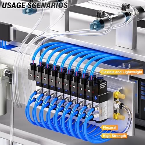 TAILONZ PNEUMATIC Blue 6mm OD 4mm ID Polyurethane PU Air Hose Pipe Tube Kit 10 Meter 32.8ft - color: Blue, size: 6mm OD/32.8ft/10m