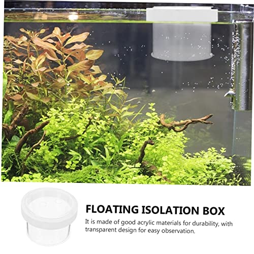 BESPORTBLE Floating Acrylic Fish Tank Breeding Box with Lid Transparent Aquarium Isolation Container for Small Fish Fry Water Permeable Incubator Holder