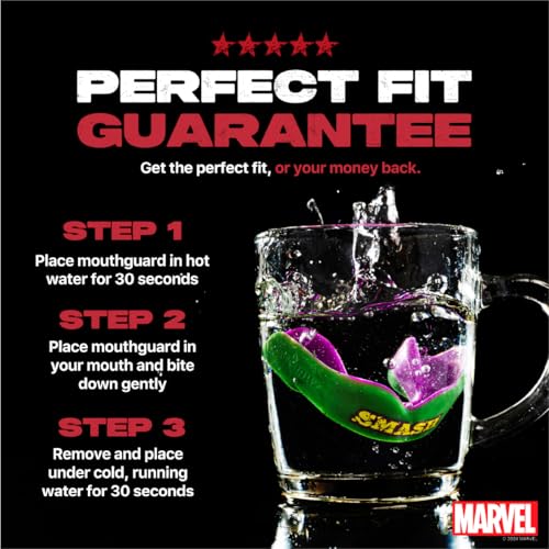 Marvel The Hulk Sports Mouth Guard, Adult Dual Layer Mouthguard with Case - color: The Hulk, size: Adult (12+ Years)