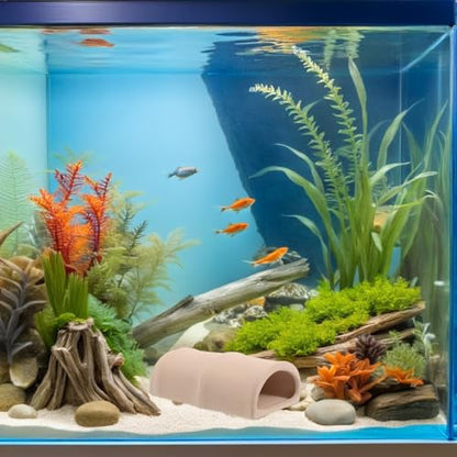 Kisangel 2pcs Aquarium Pleco Cave Decorations, D-Shaped Fish Spawning Shelter, Ceramic Cichlid Breeding Cave, Hideout Tube for Shrimp, Betta, Catfish