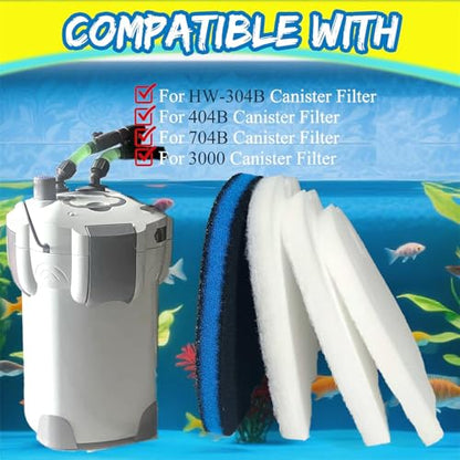Replacement Sponges Filter Pad for Aquariums Canister Universals Air Impregnated Sheet Aquariums Replacement Media Fish Tanks Media