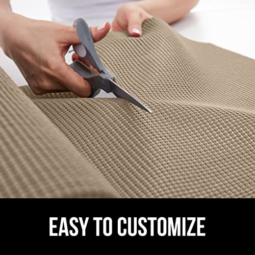 GORILLA GRIP powerGRIP Drawer Shelf and Cabinet Liner, Thick Strong Hold, Non-Adhesive Liners Protect Kitchen Cabinets and Cupboard, Bathroom Drawers, Easy Install Mat, 12" x20', Beige - color: Beige, style: 12" x 20'