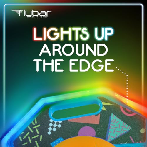 Flybar Pogo Trick Ball for Kids, Indoor & Outdoor Balance Bounce Board Toy - color: Retro Rocket