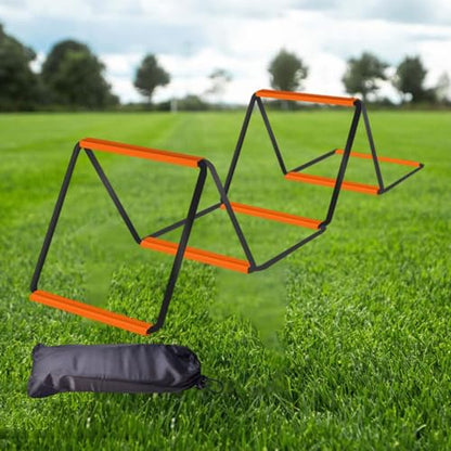 Menolana Agility Ladder Football Footwork Ladder Balance Foldable Agility Training Equipment Speed Ladder for Outdoor Sports Workout - size: 6 Grids With Bag