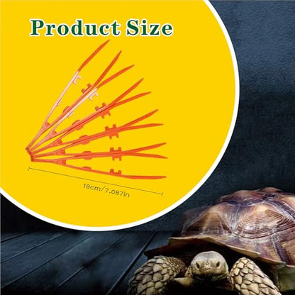 5-Pack Reptile Feeding Tongs Set - Hygienic Anti-Slip Orange Tweezers for Bearded Dragons, Lizards, Snakes, Aquariums & Small Animals(Five Colors to Choose from)