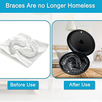 ARGOMAX Retainer Case with Magnetic Closure, 2-Pack Black - color: Black