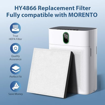 CHIVALZ 2 Pack HY4866 True HEPA Replacement Filters Compatible with MORENTO HY4866 Air Purifier, WESTHEY HY4866 Air Purifier and YIOU M1 Air Cleaner Purifier, Enhanced Version - style: Enhanced Version 2 pack