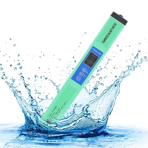 5-in-1 Water Quality Tester EC TDS Salt SG Temp Monitor Digital Meter for Drinking Water Hydroponics Aquariums