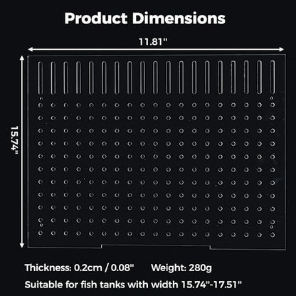 2pcs Fish Tank Dividers, Acrylic Divider Isolation Board with Suction Cups, DIY Designed Clear Easy to Install and Assemble for Fish Tank Aquarium, 15.74 x 11.81