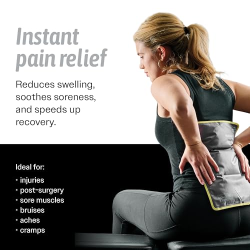 Hot & Cold Reusable Gel Packs (Large, 1 Pack) Flexible Soft Compress - Ice & Heat Therapy for Injuries, Back, Shoulder, Hip, Knee, Joint Pain, Swelling, Bruises, Post Surgery - Sport Temp - size: Large (Pack of 1)