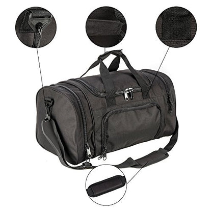 Gym Duffel Bag for Men Sports Duffel Bag with Shoe Compartment (BLACK-Model A) - color: BLACK-Model A