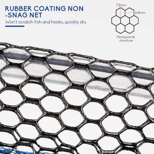 Foldable Fishing Net, Landing Fishing Pier Nets 31"/40" Hoop, Drop Net for Pulling Up Fish with Rope, Portable Bridge Fishing Net for Minnows, Crawfish, Shrimp - size: Rubber - 40 Inch Hoop