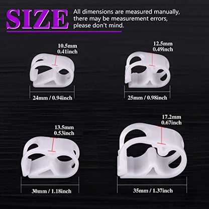 Swpeet 40Pcs 4 Sizes Plastic Tube Clamps Kit, Shut Off Hose Clamp Tube Clip Pipe Hose Flow Perfect for Control Wine Beer Bottle and Infusion Bottle