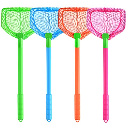Coopay 4/8 Pieces Butterflies Fishing Net Catching Bug Floating Bait Beach Nets for Outdoor Playing