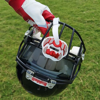 LeCool Football Mouth Guard with Connected Strap- 3D Beast Chrome Adult and Youth Mouth Guard-Mouth Piece for Sports for Maximum Air Flow and Teeth Protection - color: White-red