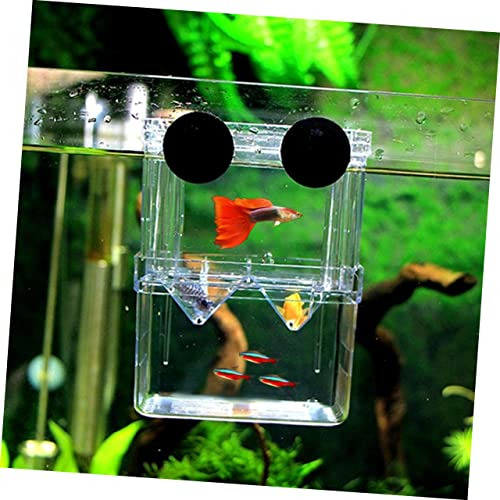 POPETPOP Aquarium Fish Breeding Incubator Box Floating Hatchery for Fish Large Acrylic Cover